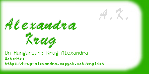 alexandra krug business card